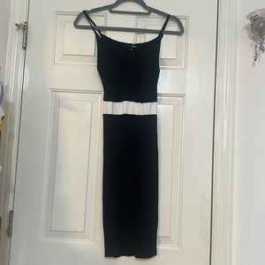 Black sweater stretchy dress